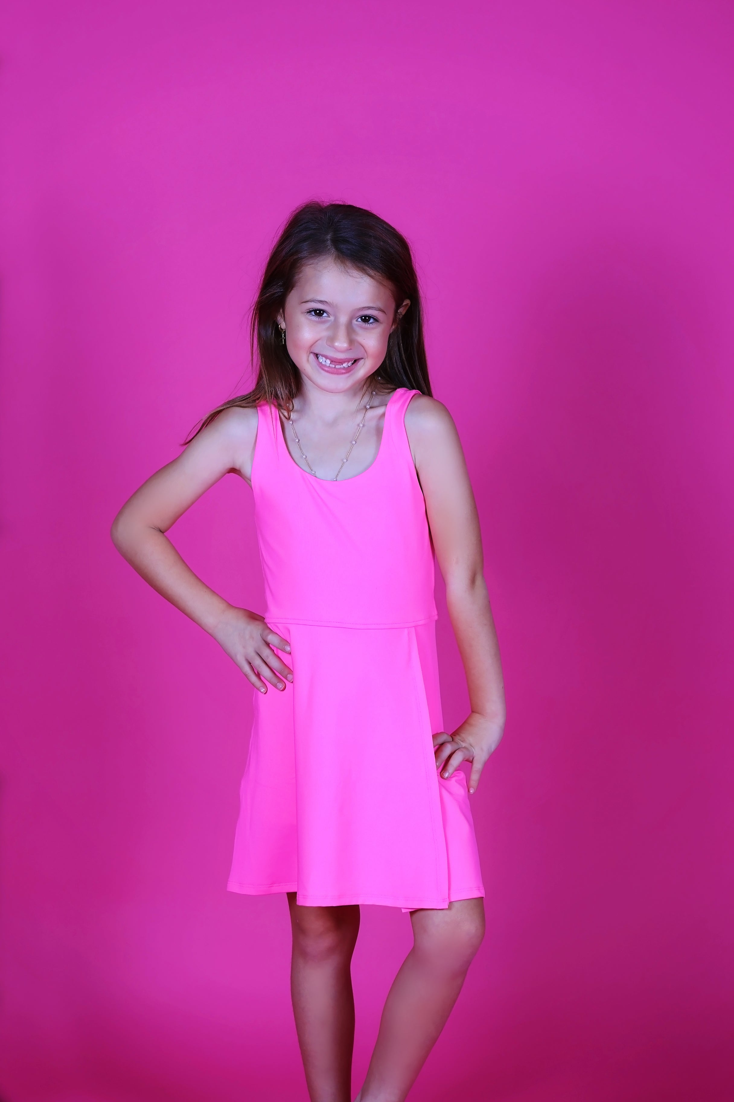 girls tennis dress with shorts MODAFANS Girls Tennis Golf Dress Sleeveless Athletic Half Zipper Outfits with Shorts Aged 4-13Year