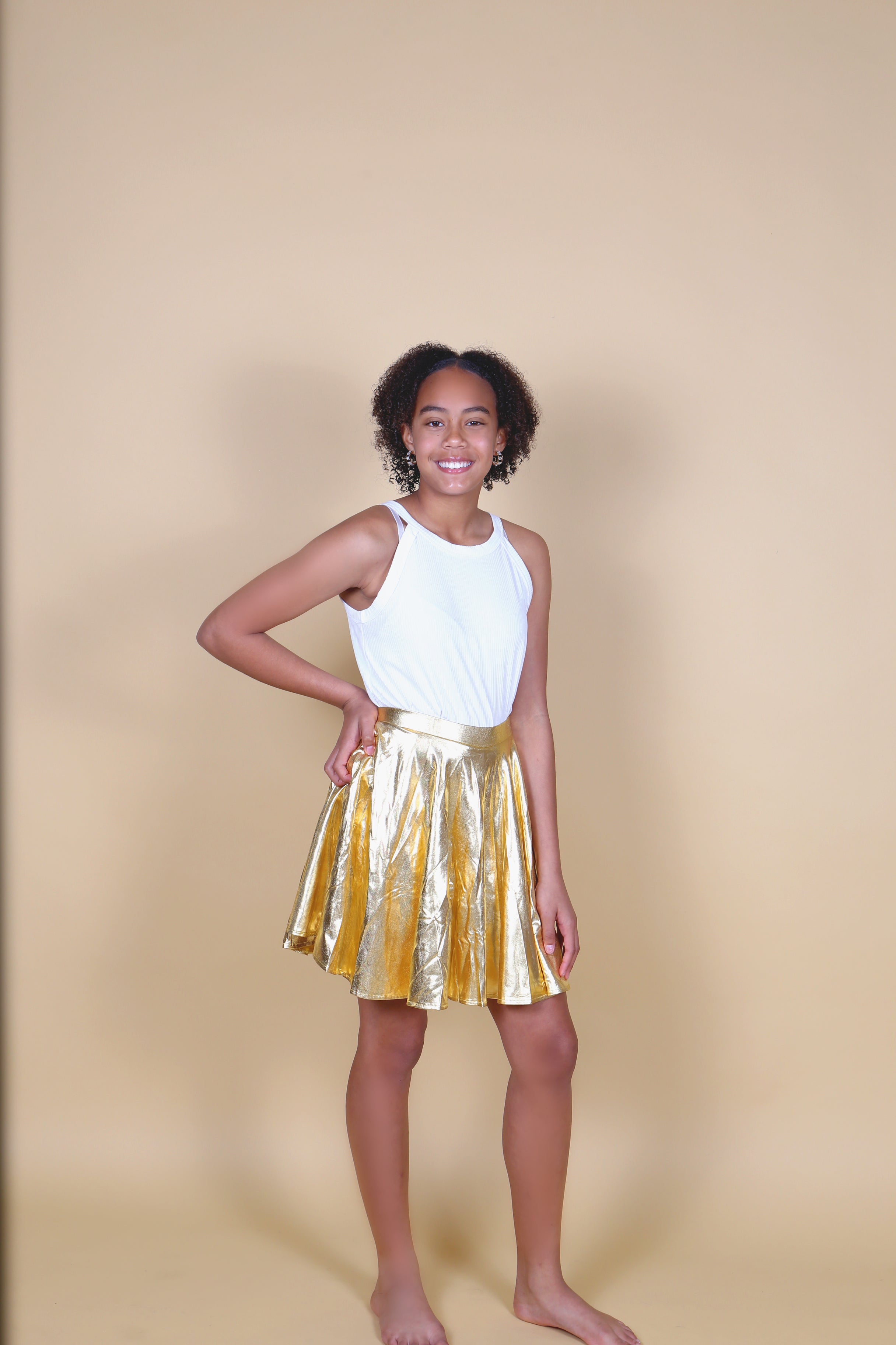 Metallic Pleated Skirt Gold – Forever Young Boutique